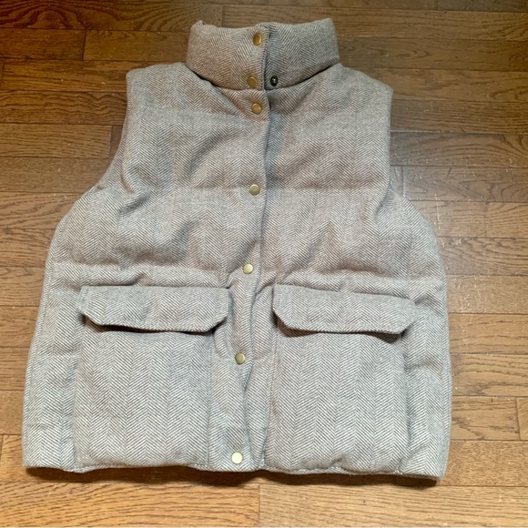 FARFALLA Women's Sleeveless Quilted Twill Vest | Medium | Light Brown - Picture 2 of 11